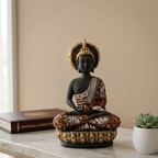 Bring Home the Blessings: Handcrafted Black Buddha Statue for Peace, Prosperity & Positive Energy