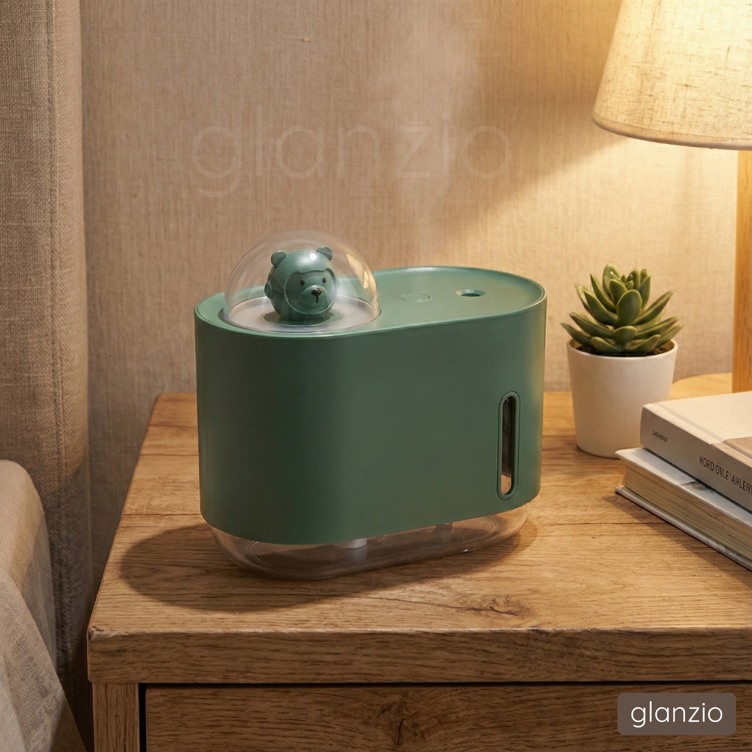 Bear Ultrasonic Humidifier by glanzio | Stylish, Cool Mist & Playful Comfort for Home & Offices