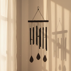 Premium Black Metal Wind Chime for Garden & Balcony – Soothing Outdoor Hanging Decor