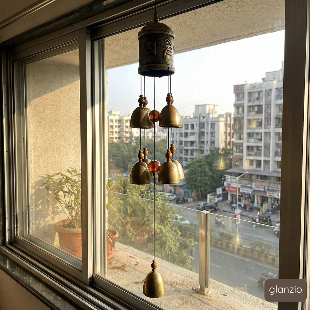 Window Hanging Blessing Bell: Spiritual Metal Wind Chime for Positive Energy, Healing Vibes, Protection & Good Luck