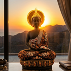 Bring Home the Blessings: Handcrafted Black Buddha Statue for Peace, Prosperity & Positive Energy