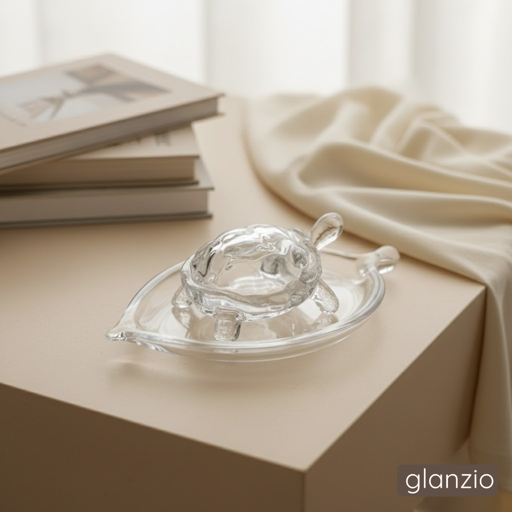 Crystal Glass Turtle for Wealth - Vastu & Zodiac Luck Decor for Home