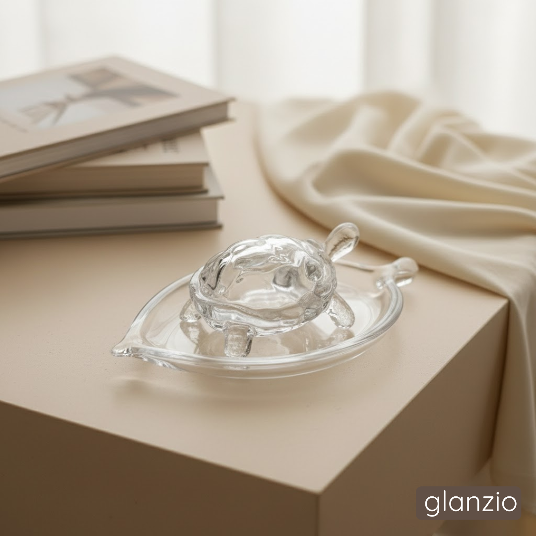 Crystal Glass Turtle for Wealth - Vastu & Zodiac Luck Decor for Home