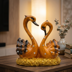 Forever Bond Swan Couple Showpiece for Home Decor, Anniversary Gift, Wedding Gift, Golden Romantic Swan Statue