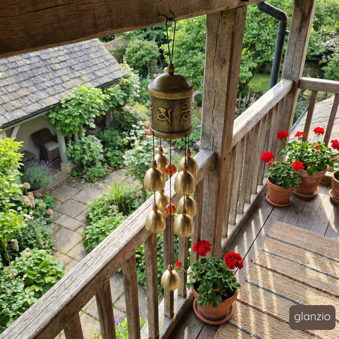 Window Hanging Blessing Bell: Spiritual Metal Wind Chime for Positive Energy, Healing Vibes, Protection & Good Luck