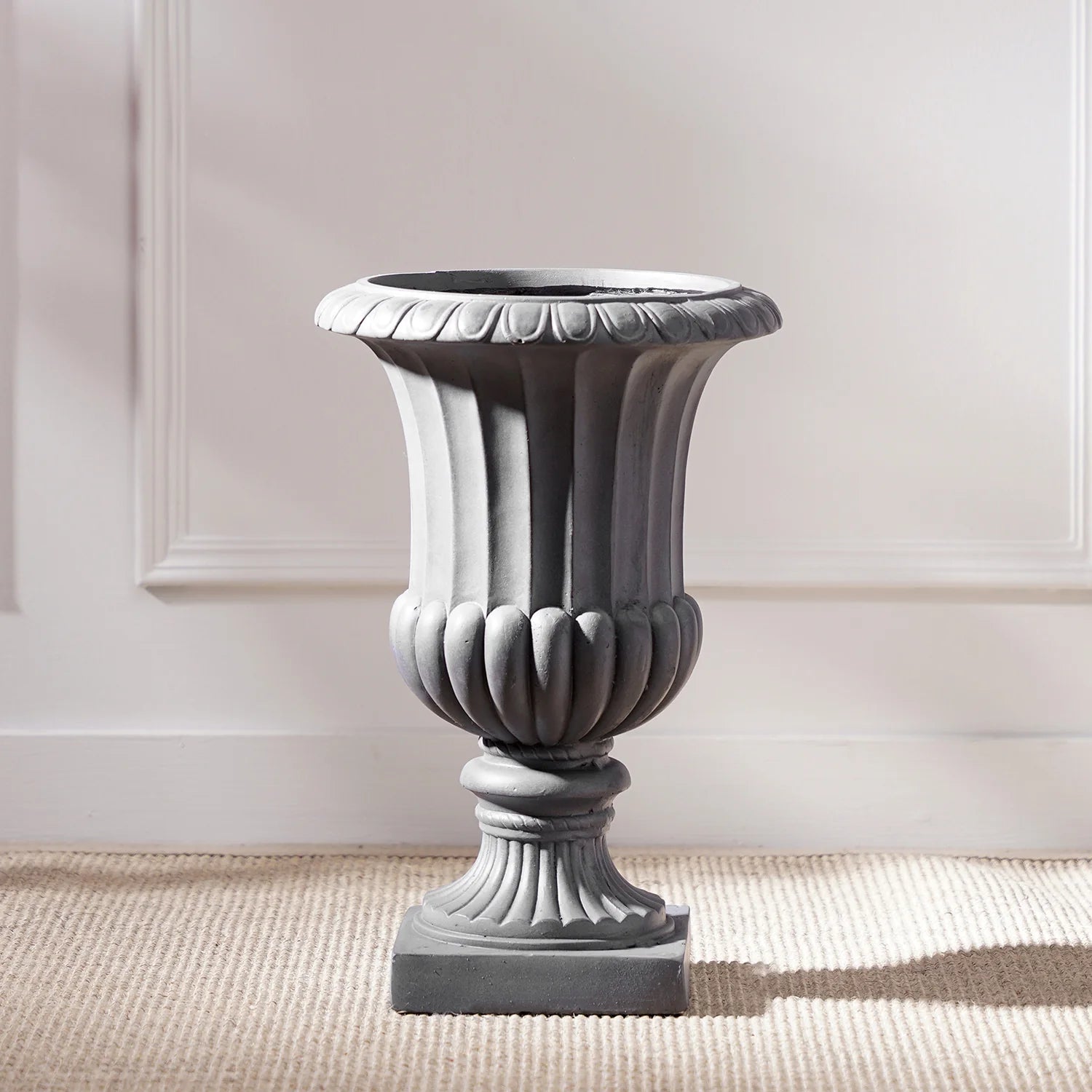 Grey Polyfibre Clay Vase - Medium