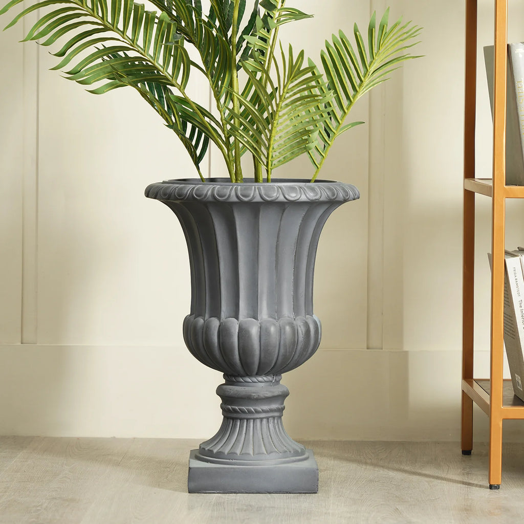 Grey Polyfibre Clay Vase - Medium