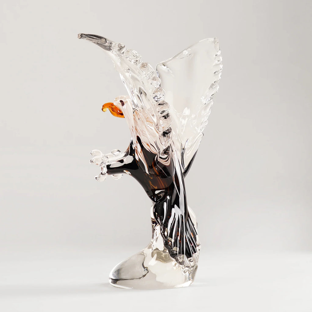 White and Black Glass Eagle