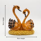 Forever Bond Swan Couple Showpiece for Home Decor, Anniversary Gift, Wedding Gift, Golden Romantic Swan Statue