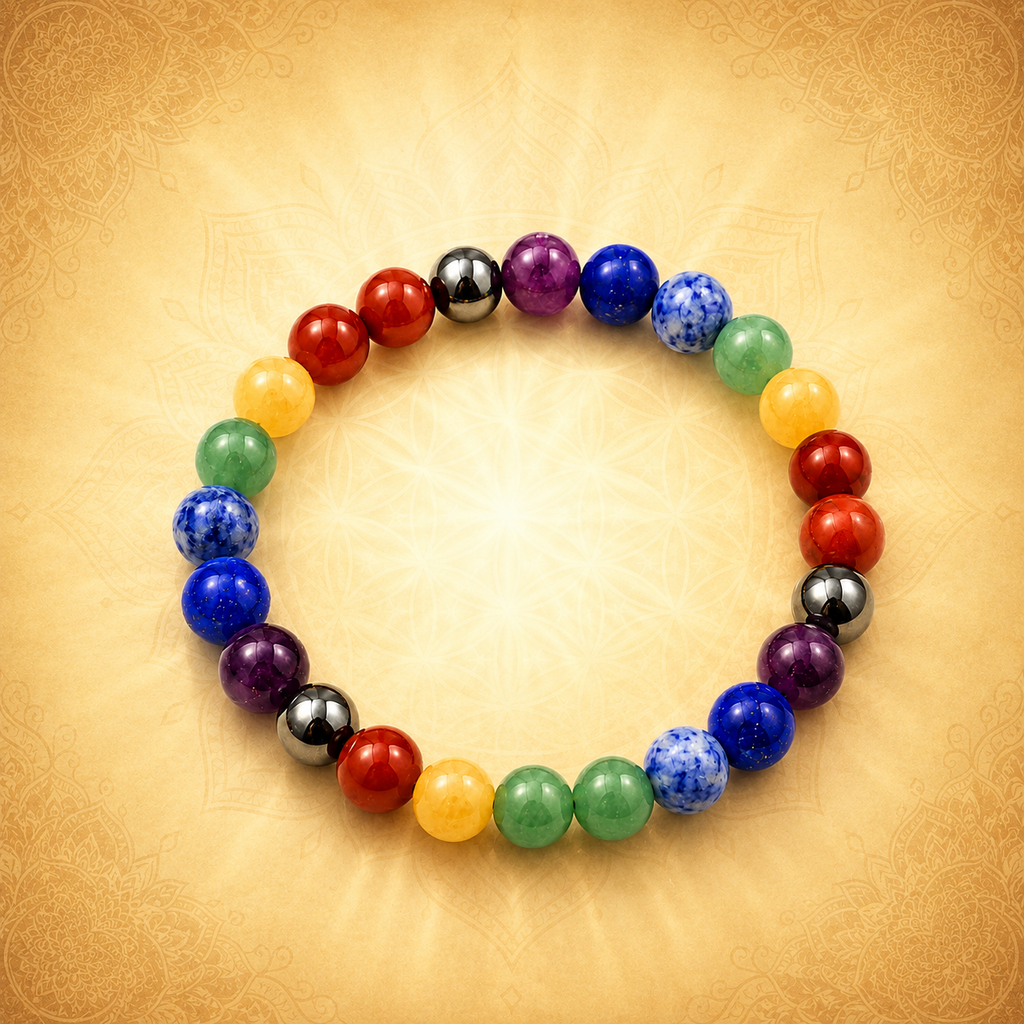 7 Chakra Natural Stone Bracelet - Balance, Energy & Positive Vibes