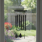 Premium Black Metal Wind Chime for Garden & Balcony – Soothing Outdoor Hanging Decor