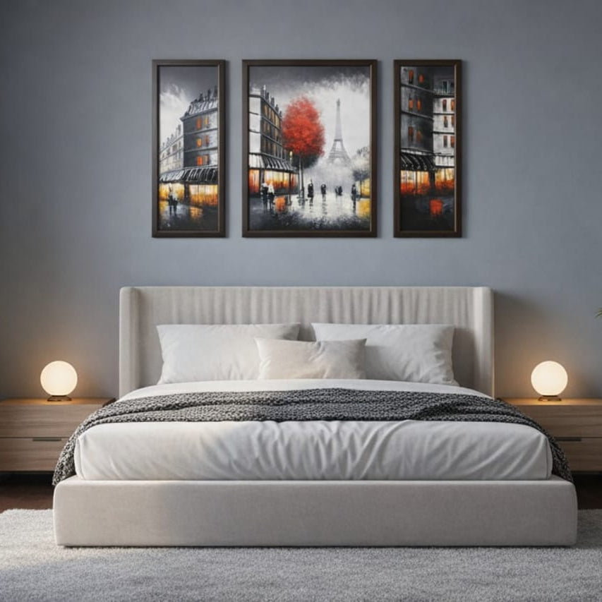 Midnight in Paris: The Signature Series – 3 Panel Luxury Wall Art