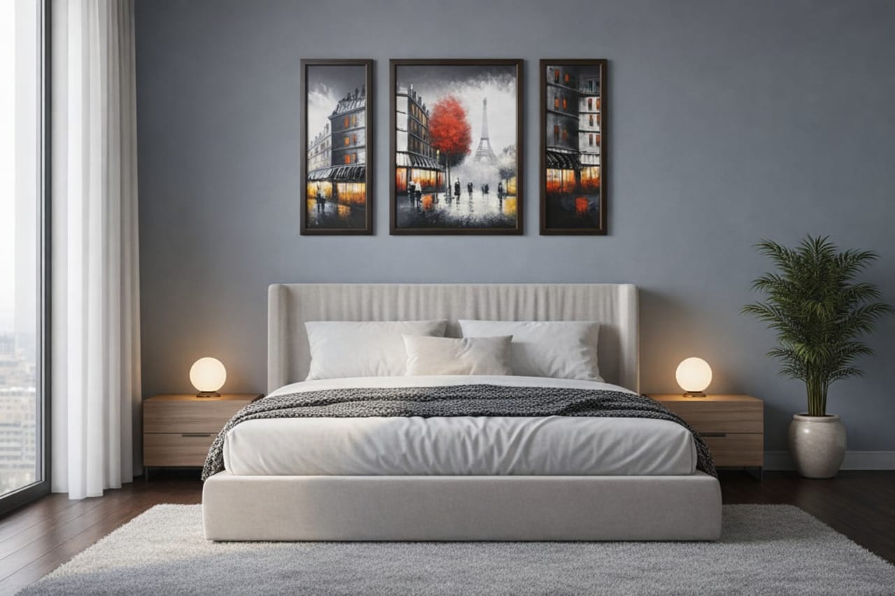 Midnight in Paris: The Signature Series – 3 Panel Luxury Wall Art
