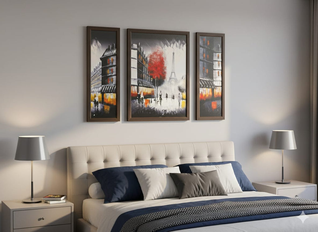 Midnight in Paris: The Signature Series – 3 Panel Luxury Wall Art