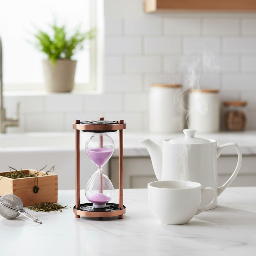 Paris Elegance Hourglass – 10-Minute Metal Sand Timer