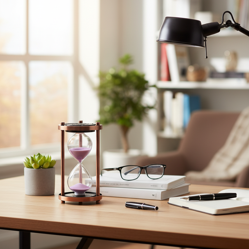 Paris Elegance Hourglass – 10-Minute Metal Sand Timer