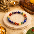 7 Chakra Natural Stone Bracelet - Balance, Energy & Positive Vibes