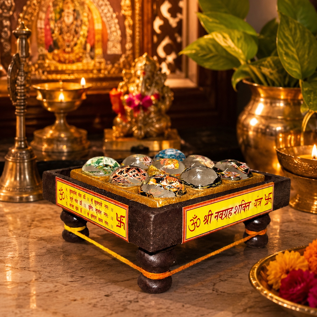 Shri Navgraha Shakti Yantra: 9 Planet Vastu Yantra for Positive Energy, Wealth, Protection & Spiritual Harmony