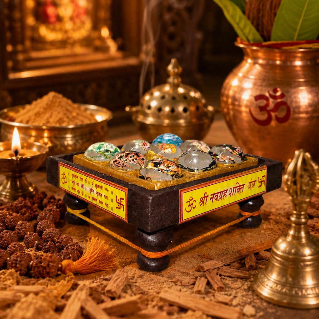 Shri Navgraha Shakti Yantra: 9 Planet Vastu Yantra for Positive Energy, Wealth, Protection & Spiritual Harmony