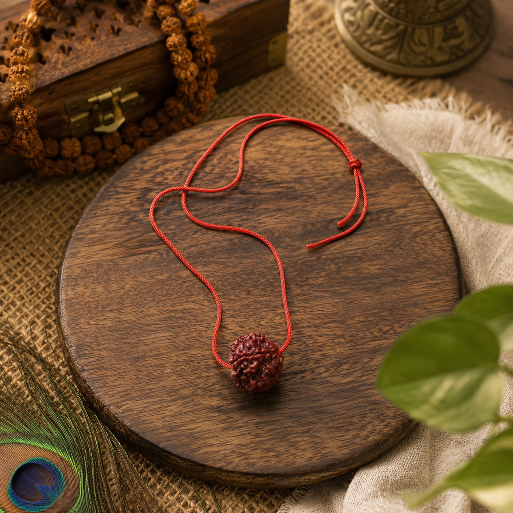 Original Panchmukhi Rudraksha with Red Thread