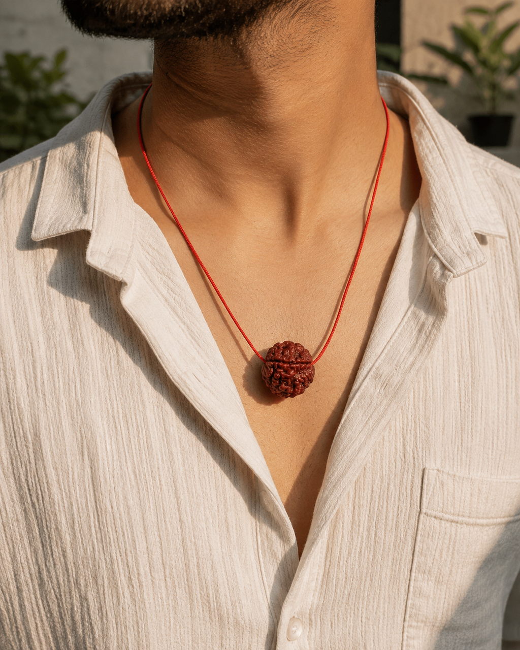 Original Panchmukhi Rudraksha with Red Thread